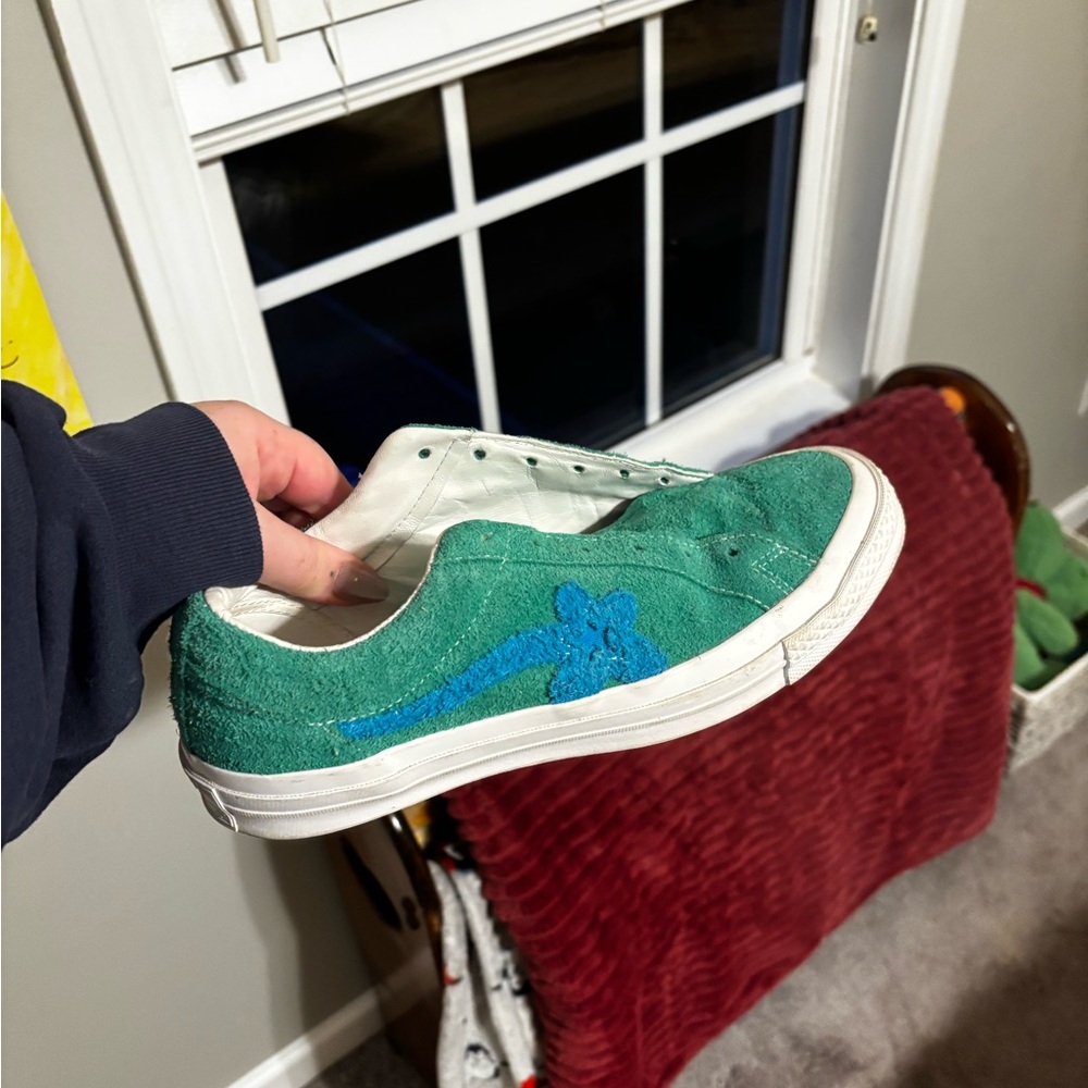 Green and Blue Golf Le Fleur x Converse